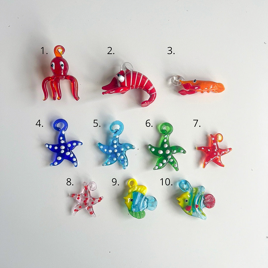 CHARM NECKLACE/ BRACELET- PENDENTES VIDRO