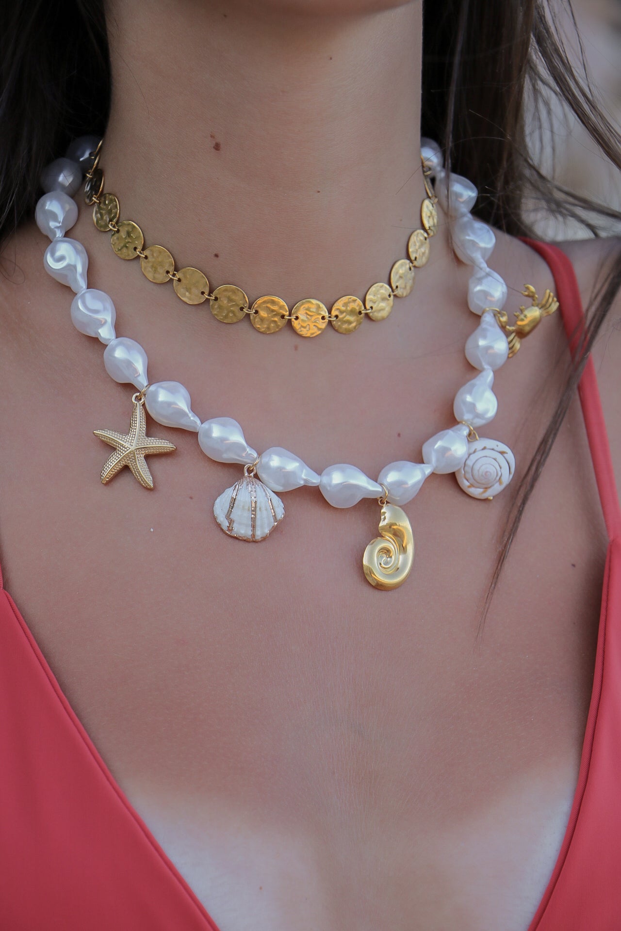 CHARM NECKLACE- PÉROLAS GRANDES