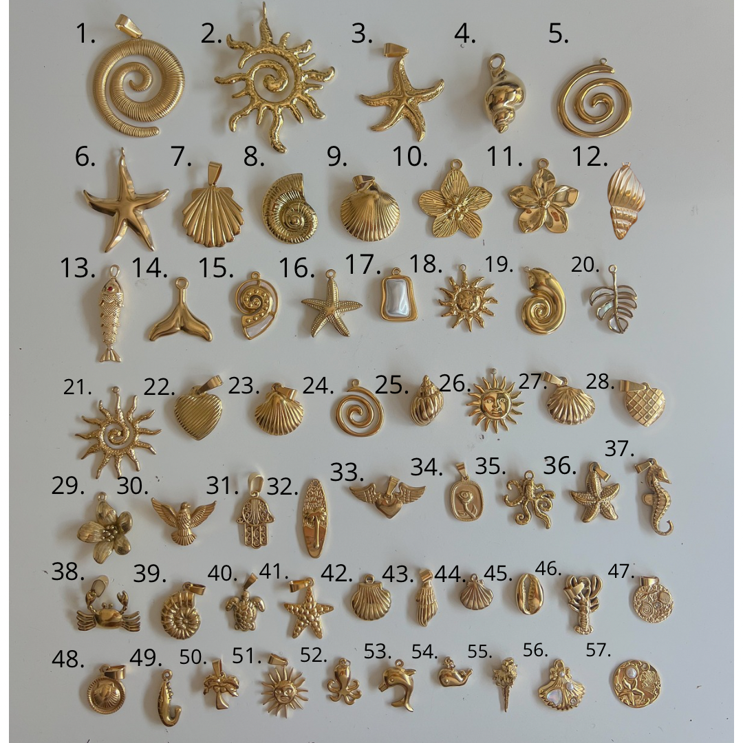PENDENTES DOURADOS VERÃO PARTE I