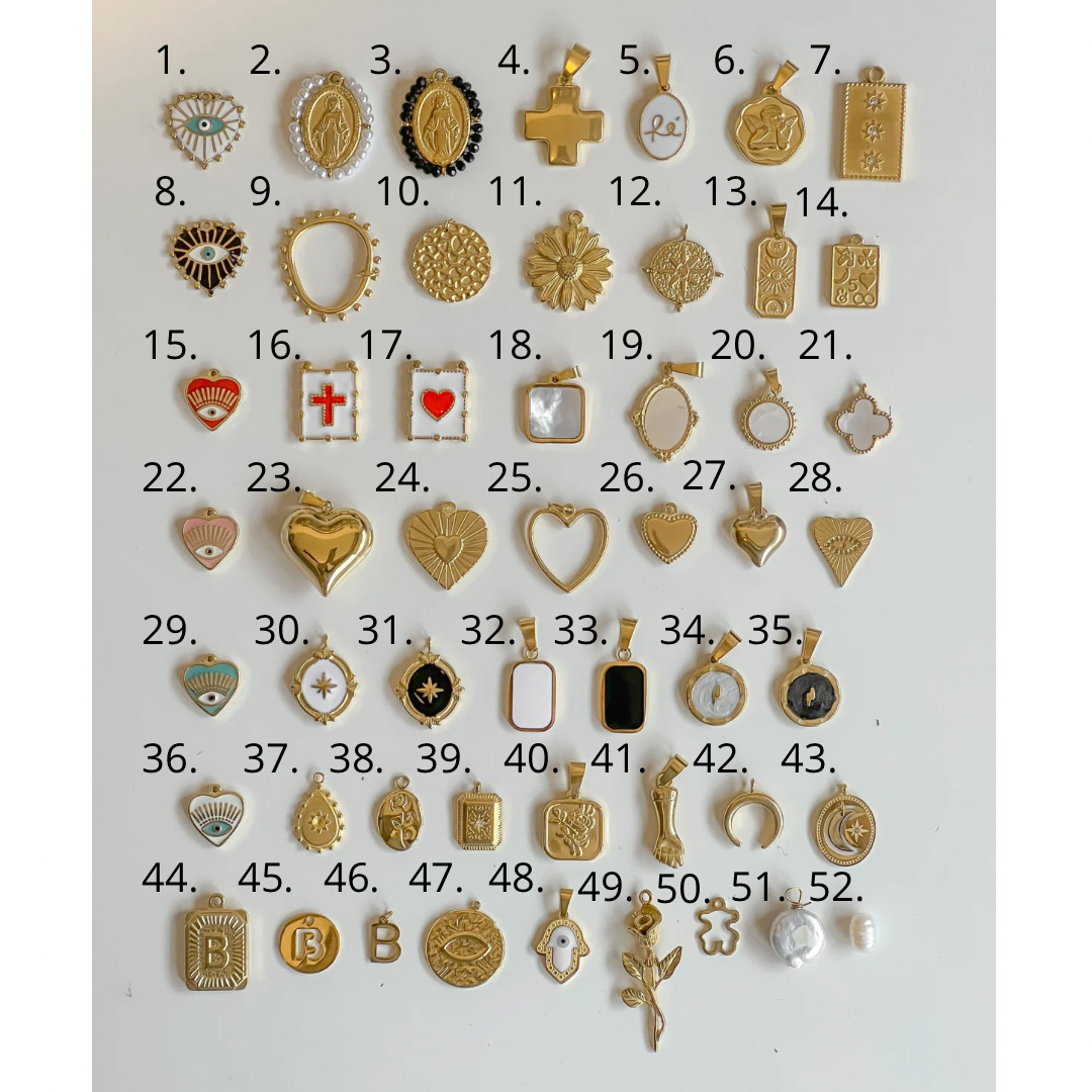 CHARM NECKLACE/ BRACELET- PENDENTES DOURADOS PARTE I